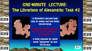 The Librarians of Alexandria Task 2  ONEMINUTE VIDEO  Brett Robbins [upl. by Raffo]