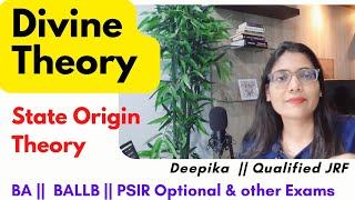 Divine Theory of Origin of The State  Theories on the Origin of State  Deepika [upl. by Hoi]