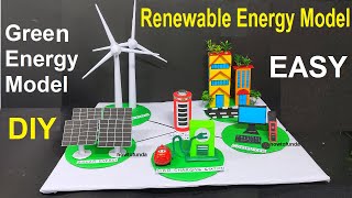 renewable energy model  green energy model science project for exhibition  diy  howtofunda [upl. by Ainoz973]