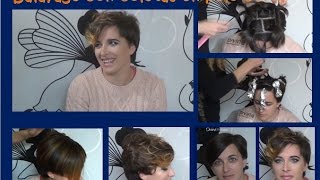 MECHAS BALAYAGE CON COLETAS EN PELO CORTO [upl. by Nehtanoj805]