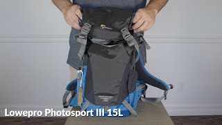 Lowepro PhotoSport Outdoor Backpack BP 15L AW III BU [upl. by Llahsram203]