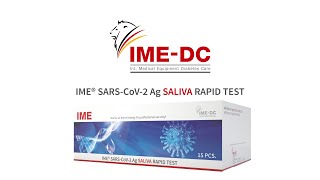 IME® SARSCoV2 Ag Saliva Rapid Test  Instruction [upl. by Ainirtac]