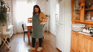 Japanese apron sewing instructions Farm cookies Simple life  Productive week in a country house [upl. by Hareehahs]