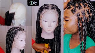 DIY BRAIDED WIG Full Lace Braided Wig Beginners Friendly [upl. by Bailey]