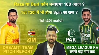 ZIM vs PAK T20 Dream11 Prediction  Dream11 Team Of Today Match  Today Match Prediction ZIM vs PAK [upl. by Felicle]