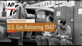 WWII US Gas Rationing  1942  Today in History  15 May 16 [upl. by Nnoryt552]