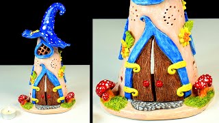 Make your own Mushroom House with Paper Clay 🍄 [upl. by Ottilie]