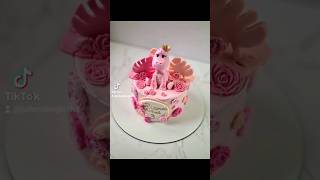 Dinosaur cake for a girl cakeideas kidscake birthdaycake childrencake girlscake pinkcake [upl. by Hsekin]