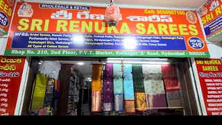 Sri Renuka sareesshop210 Kothapet pvtmarket Hyd  Kanchi pattu sarees 9550987160 [upl. by Hizar]