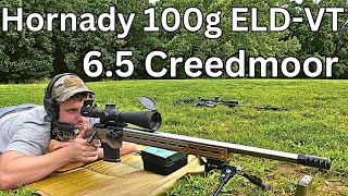 Hornady 100g ELDVT 65 Creedmoor Custom Rifle Handloads Using Varget Reloader 15 and N540 Powder [upl. by Shira]