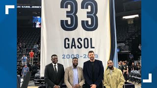 No 33 to the Rafters Marc Gasol immortalized in Memphis Grizzlies History [upl. by Yeldahc]