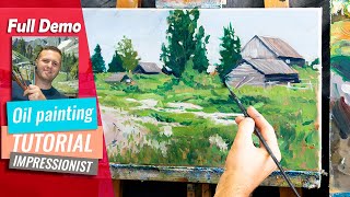 IMPRESSIONIST Painting Demonstration  FULL TIME Tutorial [upl. by Suivatram]