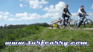 SurfCarry surfkarretje  Surf Trailer for bicycle [upl. by Weaver301]