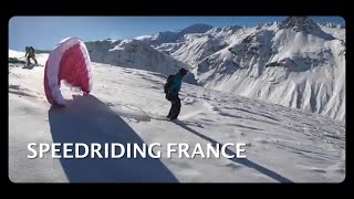 Speedriding in the French Alps  Tignes  Val dIsere  january 2020 [upl. by Lull584]