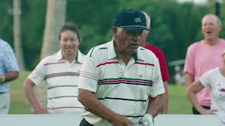 A very special guest hits the first tee off at The WCM Mexico Senior Open✨ [upl. by Nodyl]