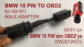 HOW TO MAKE A BMW 10 PIN TO OBD2 MALE ADAPTER GS911 İÇİN OBD2 DÖNÜŞTÜRÜCÜ NASIL YAPILIR [upl. by Gerrit917]