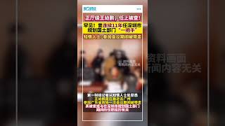 深圳市政协副主席王幼鹏被查，曾连续11年任市规划国土部门“一把手” [upl. by Eirameinna]