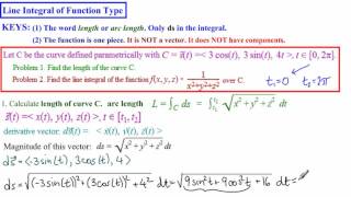 Line Integral of Function Type  Ex1 Arc Length [upl. by Salkin512]