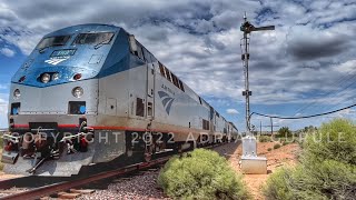 Amtrak 4 drops ATSF Semaphore 8491 [upl. by Sil947]