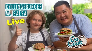 Live Grillet kyllingeburger med salsa trin for trin  GoCook by Coop [upl. by Nesyt]