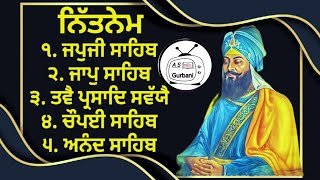 ਗੁਰੂ ਨਾਨਕ ਸਾਹਿਬ ਜੀ ਮੇਹਰ ਕਰਨਗੇ ਨਿਤਨੇਮ ਪੰਜ ਬਾਣੀਆਂ Nitnem Panj bania panj bania da nitnem  28924 [upl. by Ellenwahs]