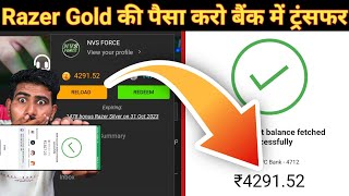 Razer Gold Ki Paisa Bank Account me kare transfer  How To Transfer Razer gold ballance to paytm [upl. by Ardnod]