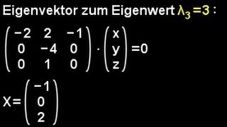 Eigenwerte Eigenvektoren bestimmen 3x3 Matrix [upl. by Philcox370]