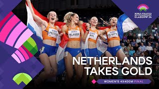 Netherlands reign supreme in 4x400m  World Athletics Indoor Championships Glasgow 24 [upl. by Genevieve]