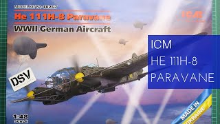 ICM 148 He 111H8 Paravane 48267 Review [upl. by Ahsiak]