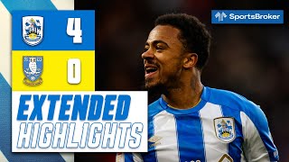 EXTENDED HIGHLIGHTS  Huddersfield Town 40 Sheffield Wednesday [upl. by Joelle270]