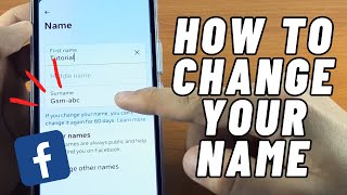 How to Change FACEBOOK Name 2024  FULL GUIDE [upl. by Zaller]