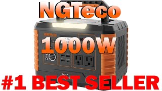 NGTeco 1000W Portable Power Station 999 Wh270000 mAh Solar Generator With LED [upl. by Ellenij440]