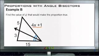 Proportions with Angles Bisectors Examples Basic Geometry Concepts [upl. by Hagen]