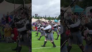 City of Inverness pipeband playing on the march during 2024 inverness Highland Games shorts [upl. by Tunnell]