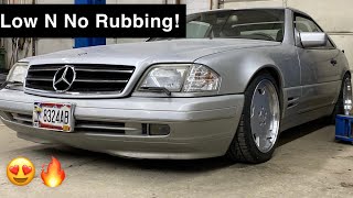 SF Racing Coilovers Install On R129 1997 Mercedes SL500 [upl. by Sullecram]