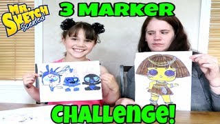 LOL Surprise 3 Marker Challenge With My Mom 3 Marker Challenge With Mr Sketch Markers [upl. by Bolling]