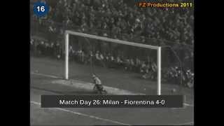 Italian Serie A Top Scorers 19541955 Gunnar Nordahl Milan 26 goals [upl. by Ami974]