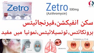 Zetro 500mg tablet uses benefits and side effects in urduhindi [upl. by Adnauq]