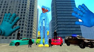 THE EVIL HUGGY WUGGY FROM POPPY PLAYTIME KEEPS THE WHOLE CITY AT BAY  GARRYS MOD [upl. by Anaiviv]