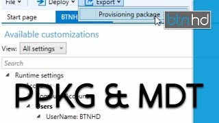 Deploy Provisioning Packages with MDT [upl. by Ahtelat]