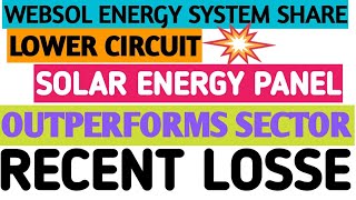 WEBSOL ENERGY SYSTEM SHARELOWER CIRCUITSOLAR ENERGY PANELOUTPERFORMS SECTORRECENT LOSSES [upl. by Stolzer]