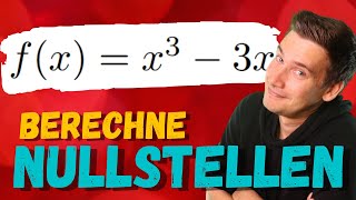 Berechne die NULLSTELLEN der KUBISCHEN FUNKTION  KURVENDISKUSSION Funktion dritten Grades [upl. by Alyahsal]