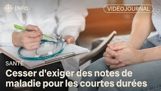 Les notes du médecins congestionnent le système de santé selon l’AMC  Vidéojournal [upl. by Petrina75]