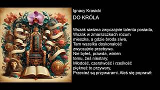 Ignacy Krasicki  DO KRÓLA [upl. by Dom]