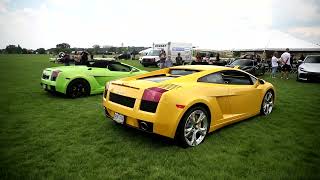 Heffner Twin Turbo Gallardo vs Stock with exhaust Gallardo Rev Battle [upl. by Esilrahc]