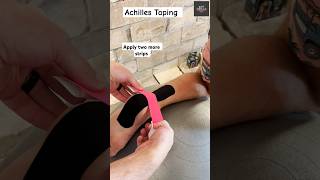 Kinesiology Taping technique for Achilles pain Reduce calf soreness 🔥💯 athlete basketball pain [upl. by Kam]