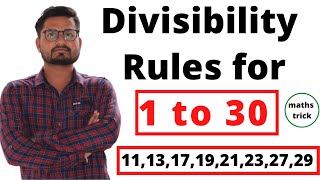 Divisibility Rules for 1 to 30 EXPLAINED [upl. by Adonis]