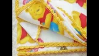 rifinire alluncinetto il bordo di una coperta DIY tutorial [upl. by Nosreffej906]