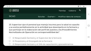 Examen SICAD COFEPRIS 14 de Febrero 2023 aprueba a la primera y obtén tu constancia [upl. by Vachell]