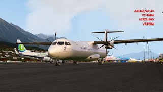 Prepar3D Full Flight from Innsbruck to Sion with ATR72500 [upl. by Asilef]